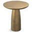 Table de bout contemporaine en aluminium coulé avec plateau rond l 18 po Dominique