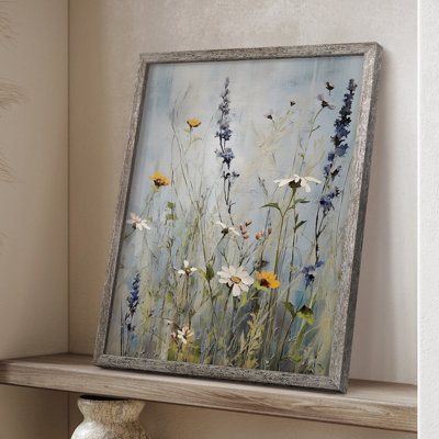 Reproduction encadrée FLORAL Series Dccxxx - bois massif