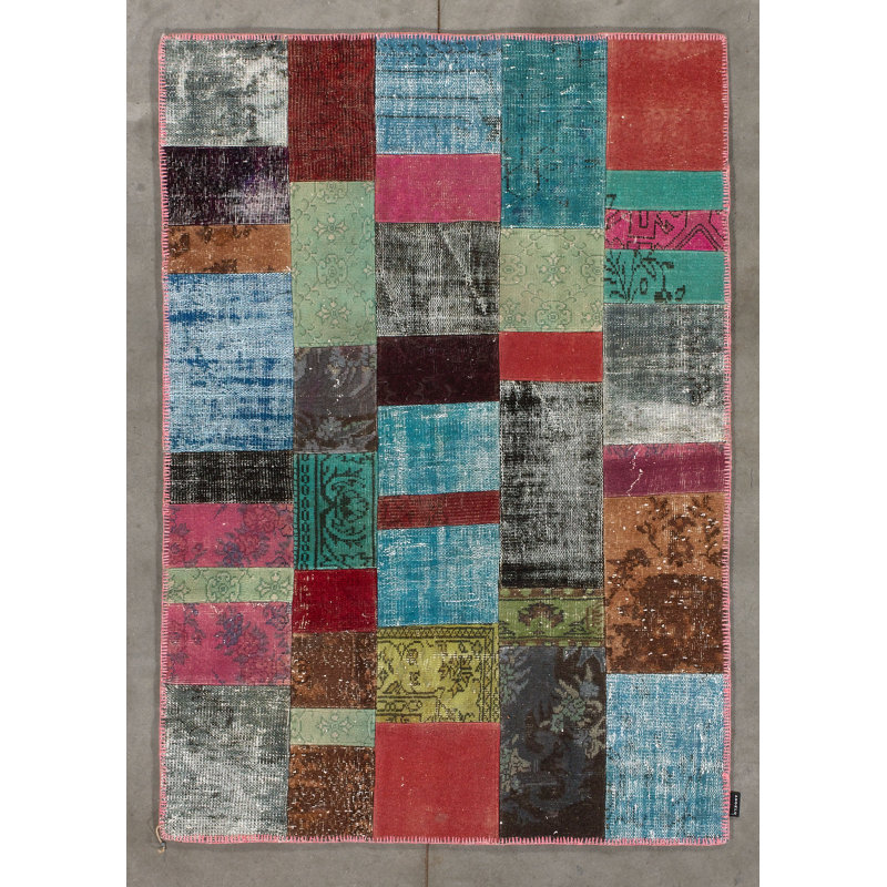Peyton Abstract Wool Hand Woven Area Rug, Rectangle 140 x 200cm