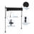 Manual Retractable Patio Awning, Adjustable Height, UV Protection, Weather-Resistant Outdoor Sunshade Shelter-125511879