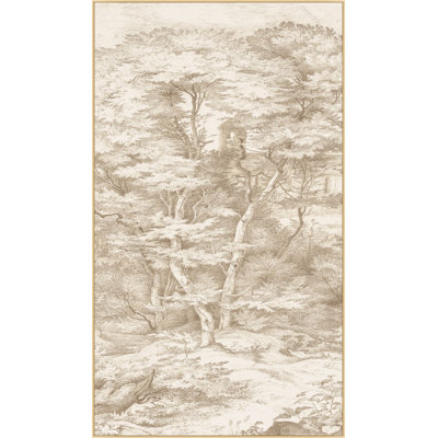 Neutral Toile 1 Framed Print Canvas