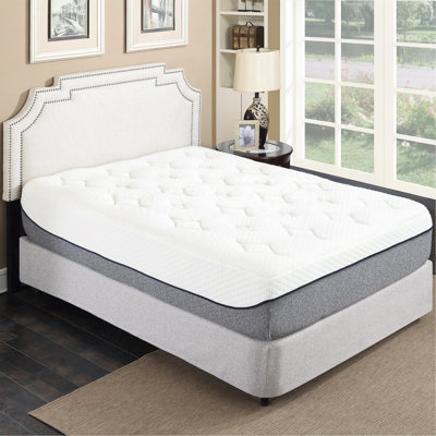 14 In. Mattress, Multi Layer Foam And Pocket Coil Mattress In A Bed
