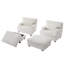 Modern Chaise Lounge Chair With Movable Ottoman And Pillow(Set Of 2)-285160707