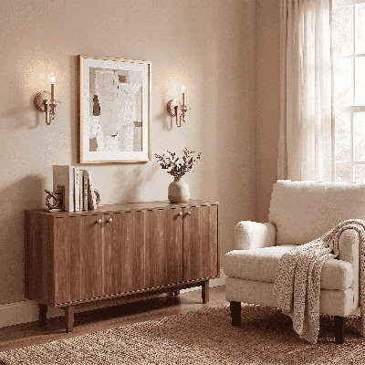 Champlain 1-Light Wall Sconce in Warm Brass