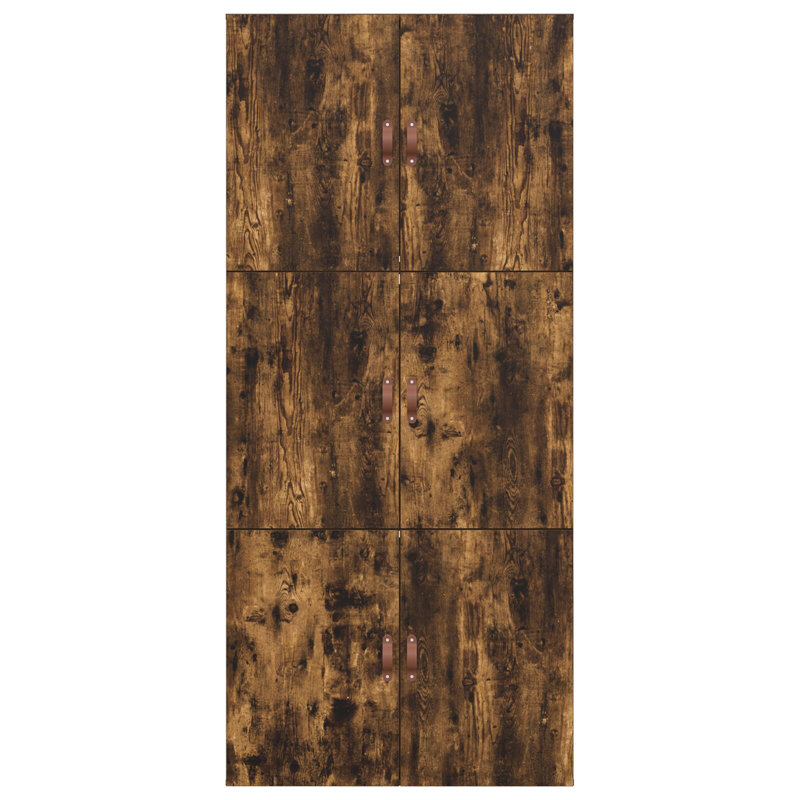 Storage Bed Frame, Smoked Oak, 90 x 200 cm