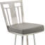 Tabouret de bar pivotant 26 po gris