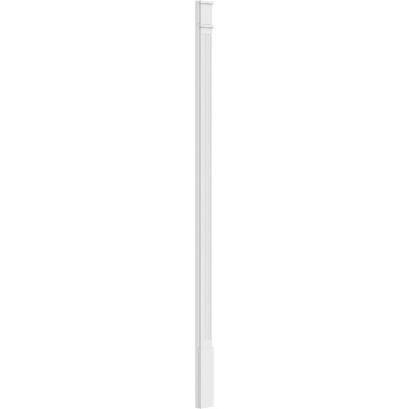 Pilastre cannelé en PVC (la paire), 120 po, 6", Base et chapiteau décoratifs