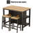 3 Pcs Dining Table Set, Rustic Retro Breakfast Table Dining Stools, Kitchen Table Set-1787308328-1787308330