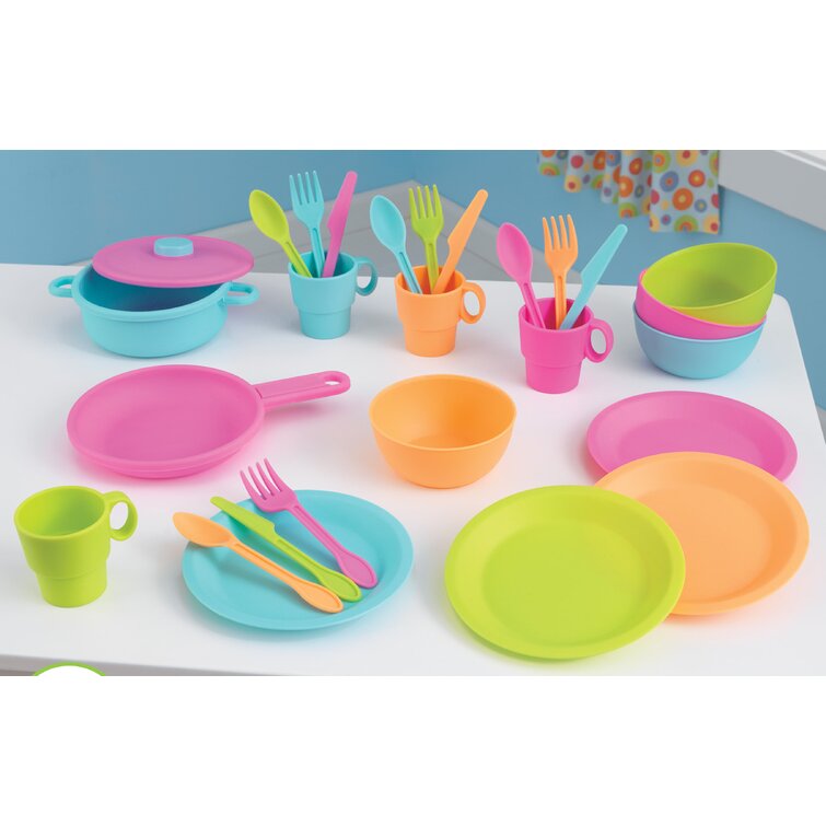 Pretend Play Plastic Toy Kitchen Utensils and tea set