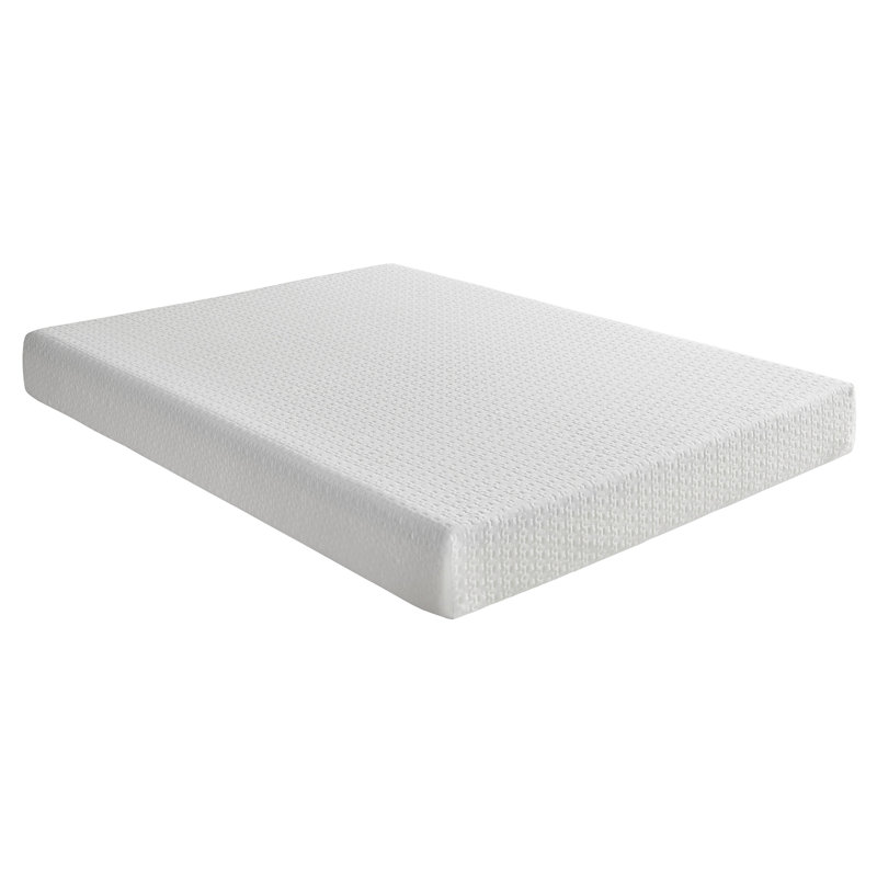 Matelas de lit en mousse viscoélastique imprégnée de gel, ferme, blanc, matelas dans une boîte, 6", Lit double
