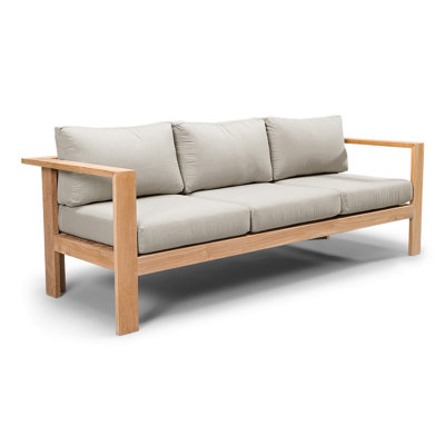 Ando Teak Patio Sofa with Sunbrella Cushions