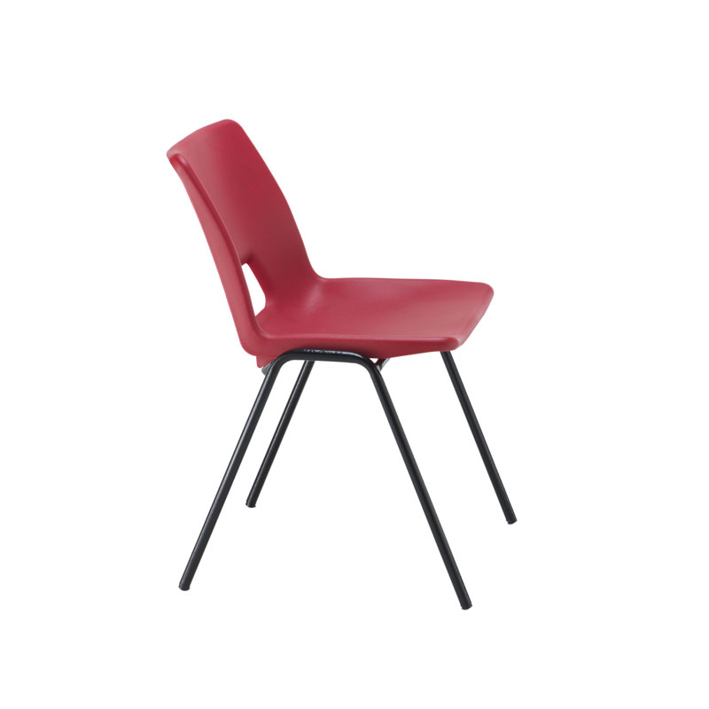 Canalou Armless Stacking Chair, Red