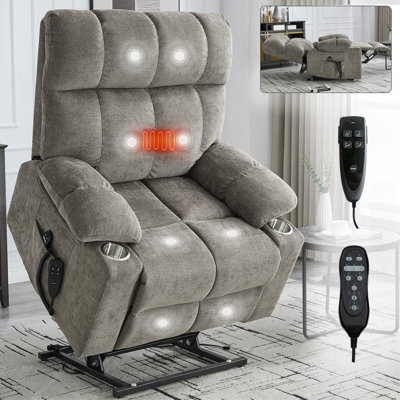 Fauteuil inclinable électrique à double moteur en chenille brun à deux positions Infinite