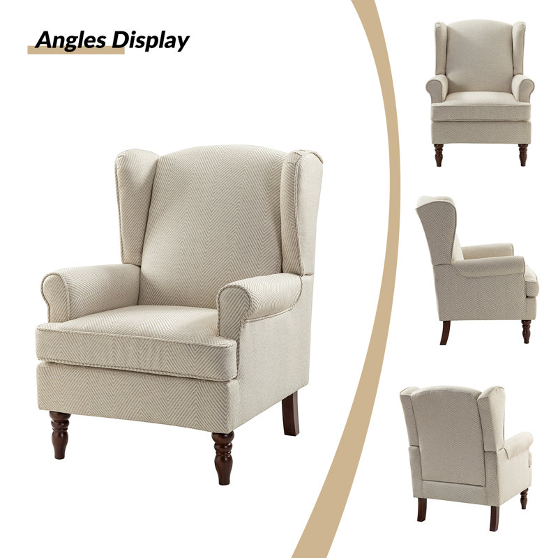 Upholstered Armchair, Tan