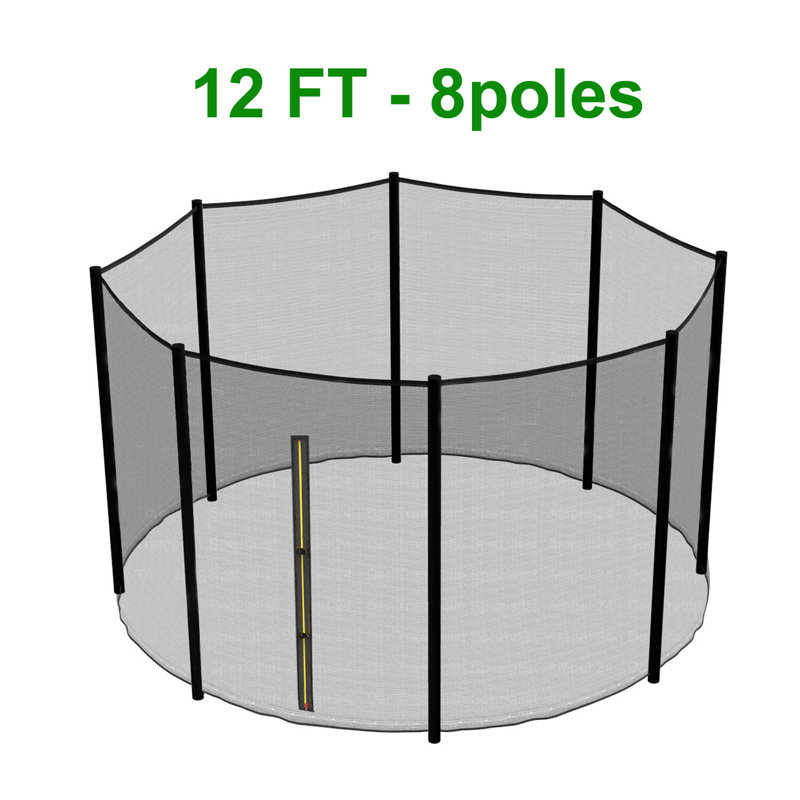 Freeport Park Encinal Replacement Trampoline Safety Net Enclosure Surround Netting 12FT - 8 Pole