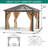 Hardtop Gazebo with Double Roof Canopy and Aluminum Frame Permanent Pavilion with Curtains and Netting, Sunshade for Garden, Patio, Lawns-120798385