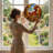 7.8"H Squirrel Autumn Stained Glass Window Panel-438548100