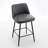 Yujun Swivel Upholstered Counter Stool with Metal Frame
