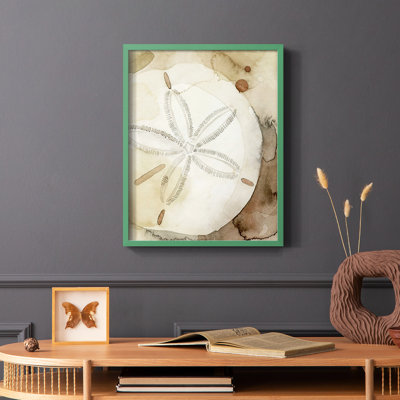 Dry Sand Dollar I, reproduction encadrée - bois massif