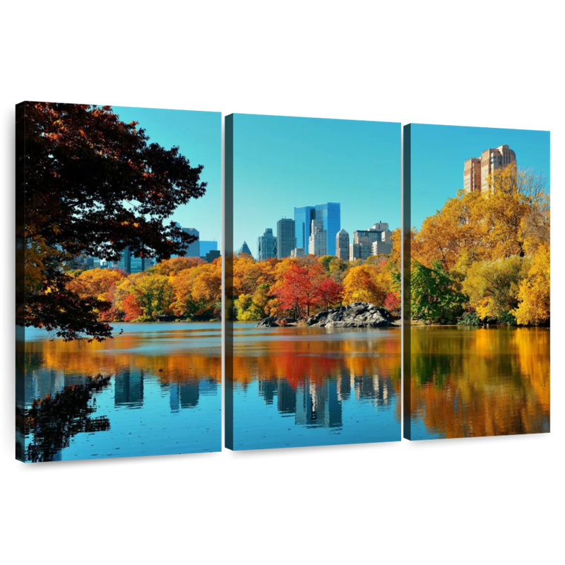 Rorry Central Park In Fall, 20" H x 33" W