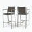 Aluminum Barstools with PE Rattan Seat, Set of 2