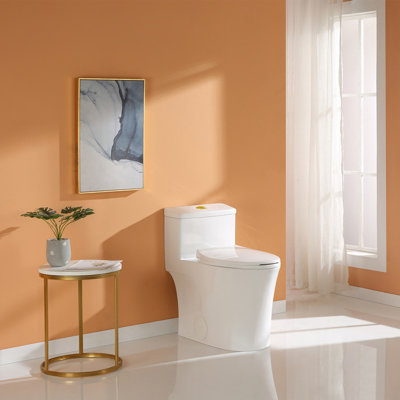 Toilette compacte une pièce avec siège confortable Arlo, hauteur 17,3 po, double chasse allongée 1,1 / 1,6 GPF Arlo