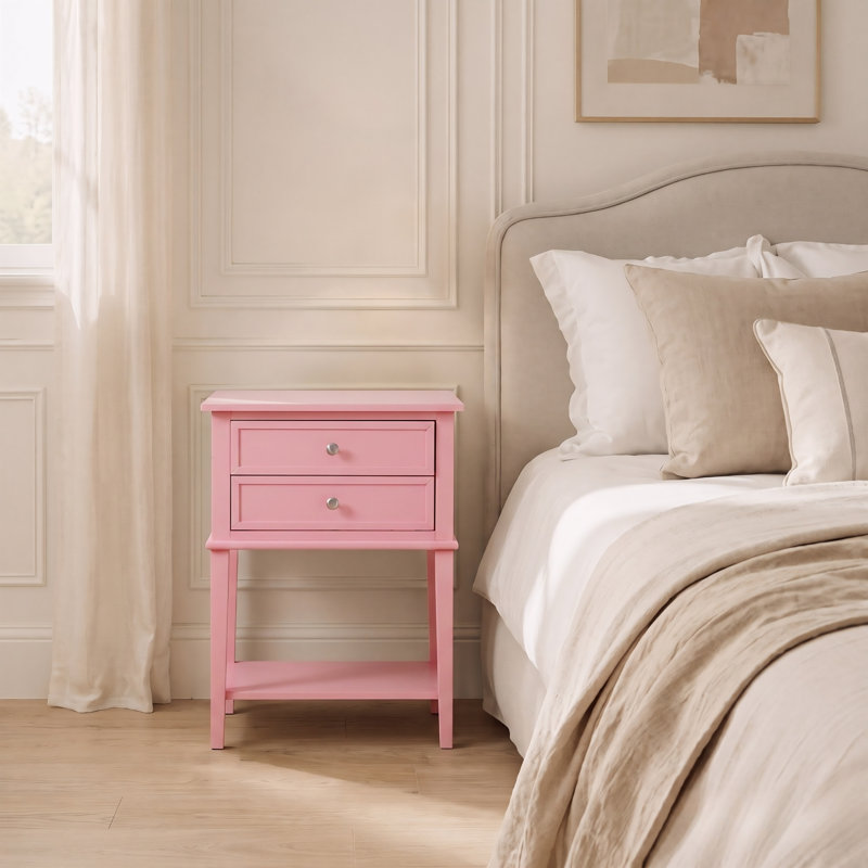 Ensemble de 2 tables de chevet Zeist, Rose