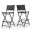 Tabouret de bar moderne, pliable et confortable, idéal pour se détendre et recevoir en plein air.