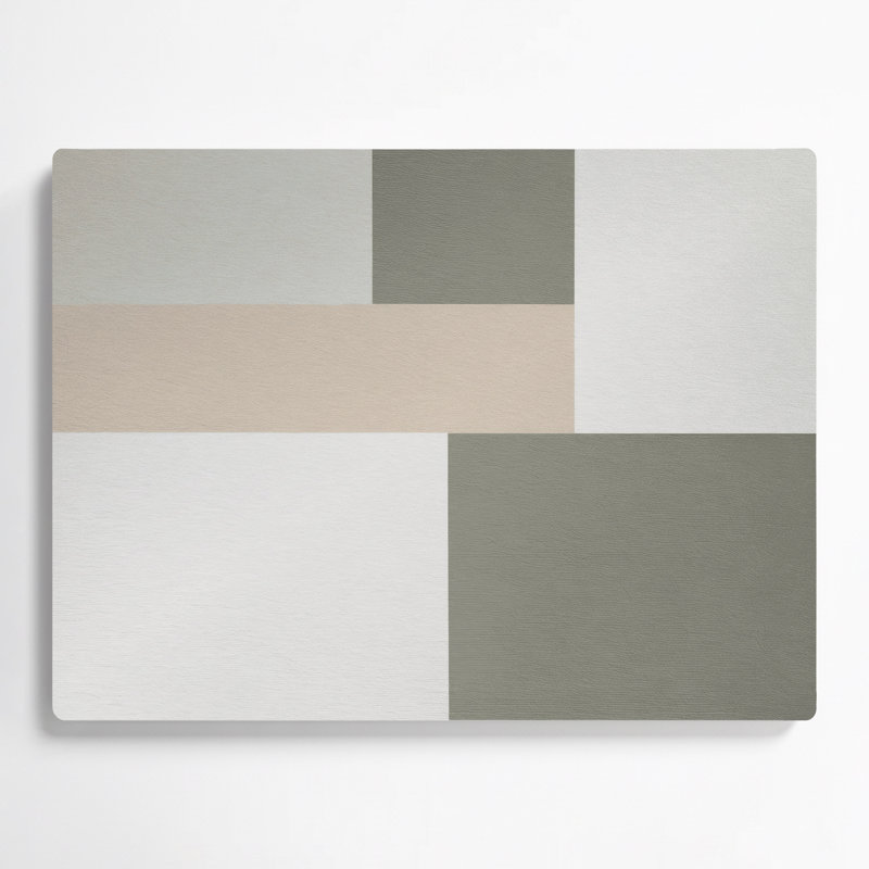 Minimalisme 94, art mural en métal beige, H 20 po x l 24 po
