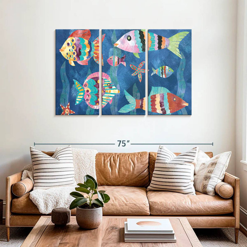 Ashelle Boho Reef Fish III, H 36 po x l 57 po
