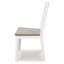 Chaise d'appoint à dossier échelle en blanc