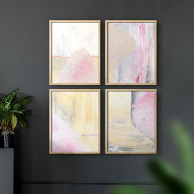 «Paper Slice II», ensemble de 4 reproductions encadrées