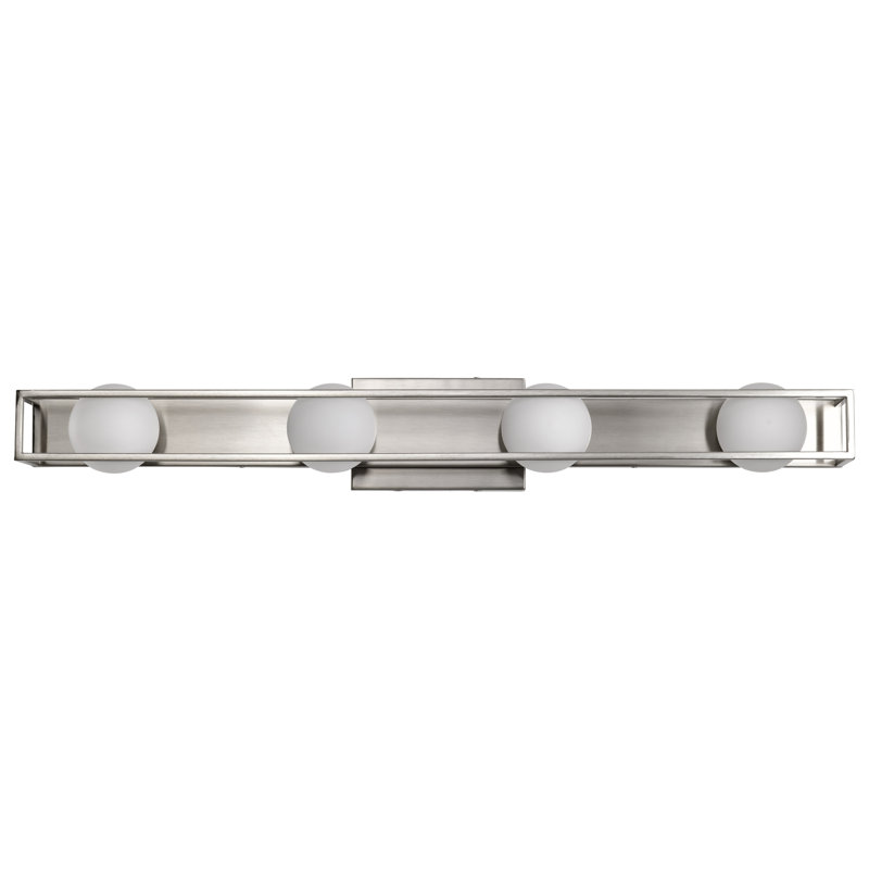 Elys - 32 Inch 4 Light LED Vanity with Frosted Glass, Brushed Nickel