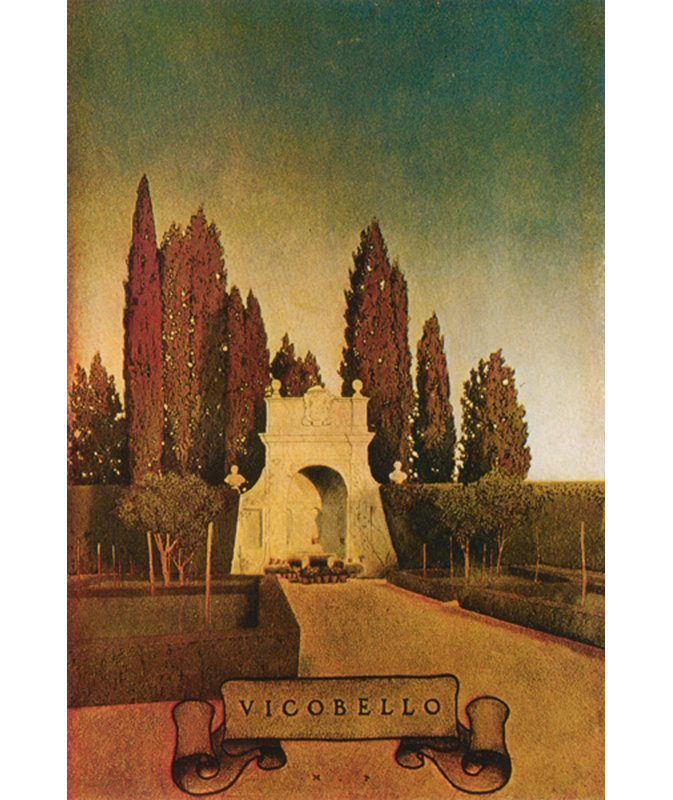 Toile tendue Vicobello, Siena par Maxfield Parrish, H 40 po x l 28 po