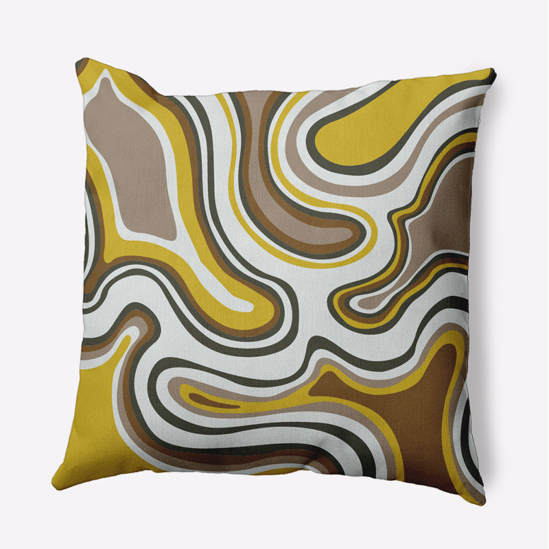 Coussin décoratif en polyester intérieur / extérieur, H 20 po x l 20 po, Carré