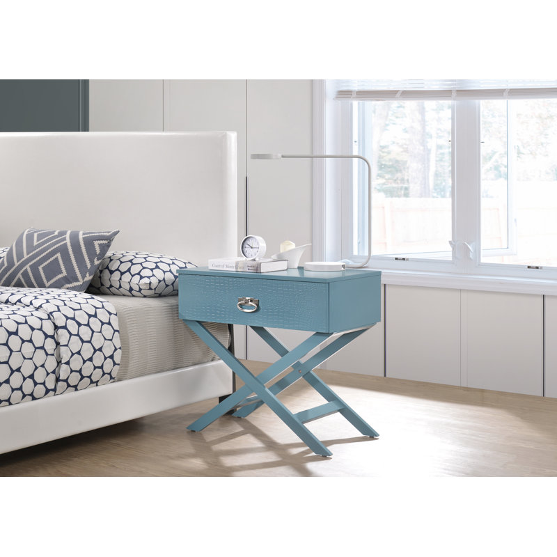 1 - Drawer Nightstand, Blue