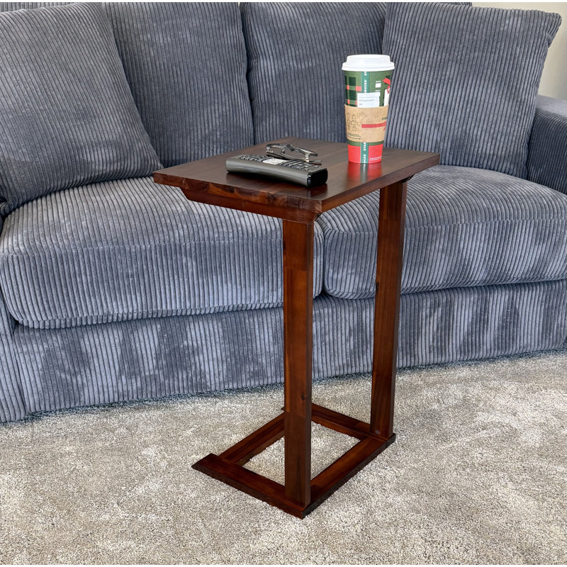 Anayanci Solid Wood End Table, Mahogany
