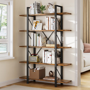 Real Living Alderwood Brown 5-Shelf Bookcase