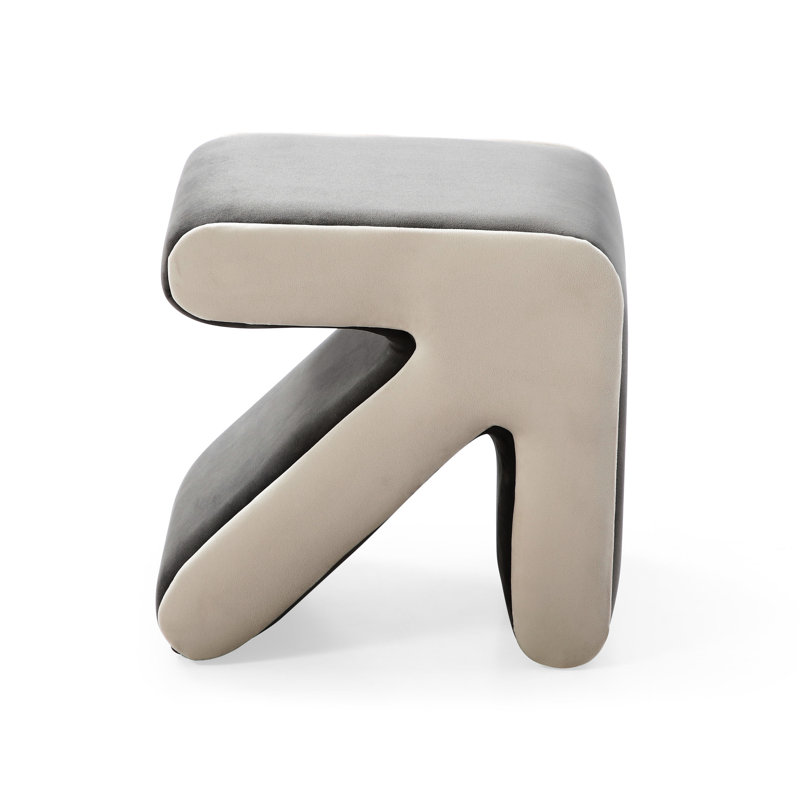 Tabouret de salon Creative - banc de chaussures en velours gris, repose-pieds, tabouret, repose-pieds de balcon moderne pour chambre à coucher,