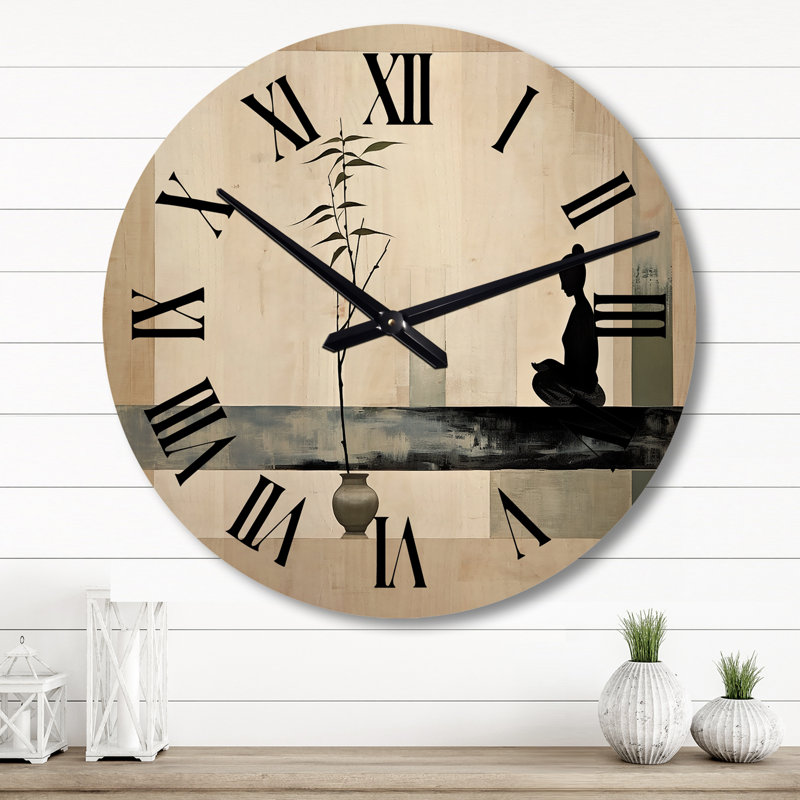 Horloge murale en bois massif Waterford, Grand