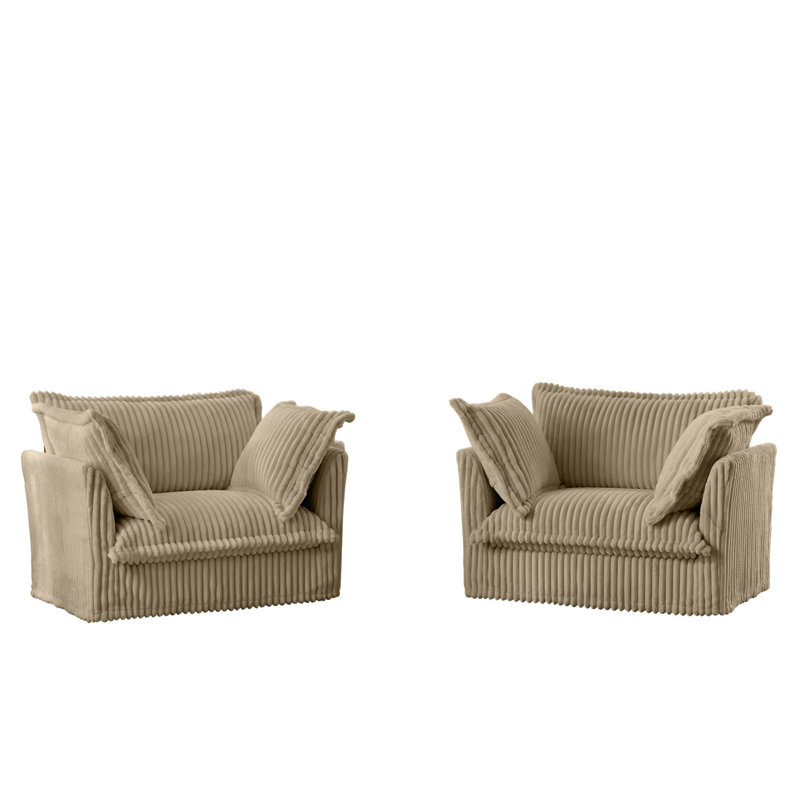 Nickolas Accent Chairs, Camel Corduroy
