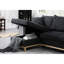 Canapé-lit modulaire en tissu gris foncé de 83,67 po avec rangement, 2 coussins et espace de couchage mobile