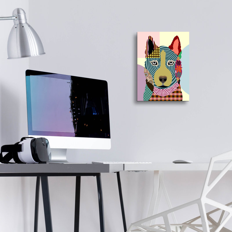 "Husky sibérien" par Lanre Adefioyue, H 16 po x l 12 po x P 0,13 po