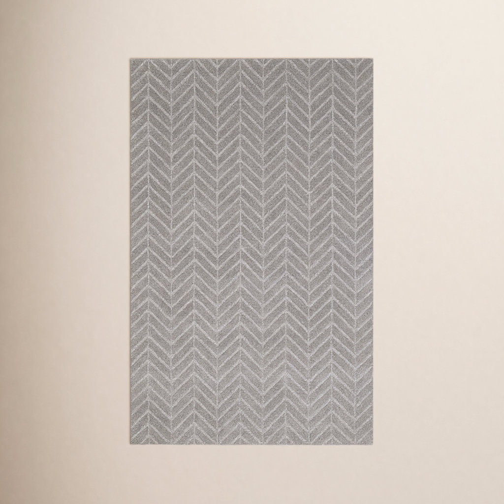 Aldin Hand-Tufted Chevron Rug, Rectangle 5' x 8'
