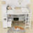 Queen Size Wood Loft Bed with Wardrobe, Desk, and Shelves-1548389943