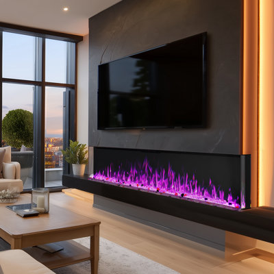 Ivy Bronx Black Electric Fireplace