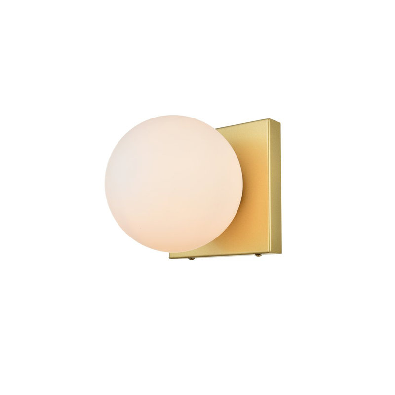 Applique murale de salle de bain à intensité variable Isabeth, Laiton, H 6 po x l 22 po x P 22 po, 3 lumières