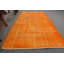 Tapis orange, tapis rétro, tapis décoratif 3,4 pi x 6,2 pi, tapis neutre, tapis turc, tapis de sol