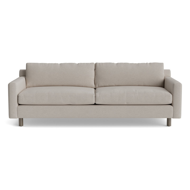 Hunter No Welt 100 Sofa, Performance Boucle - Dove Gray, Driftwood