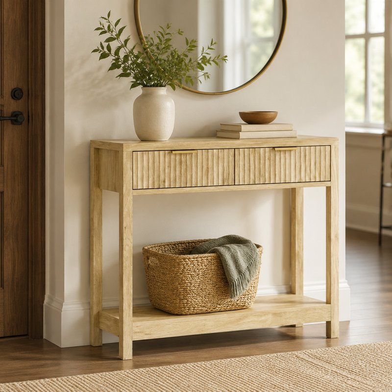 Console naturelle, table d'entrée, table de couloir